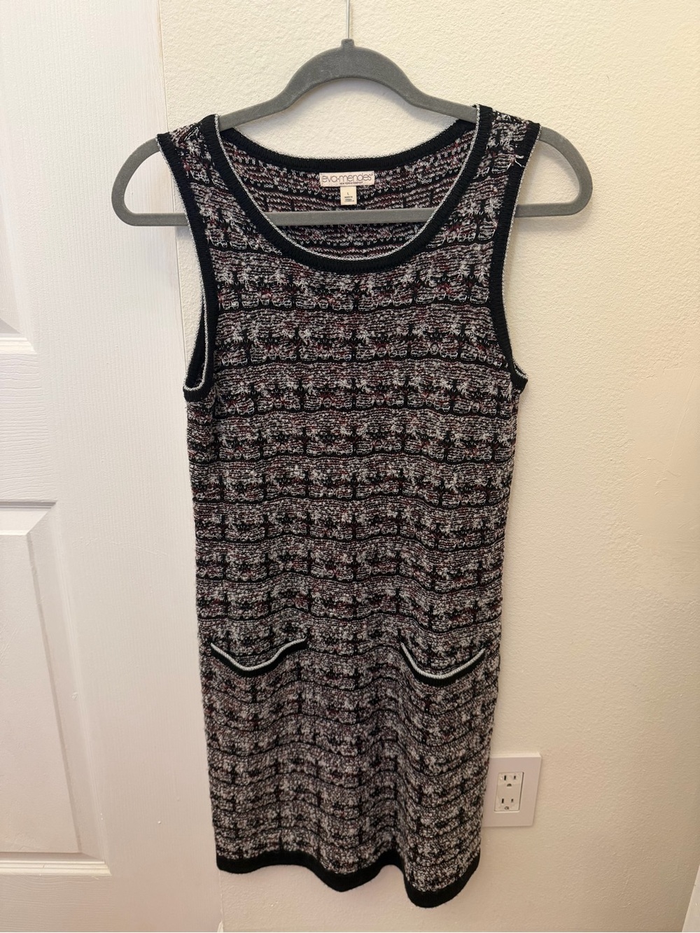 eva mendes for New York & Company Black Multi Knit Tank